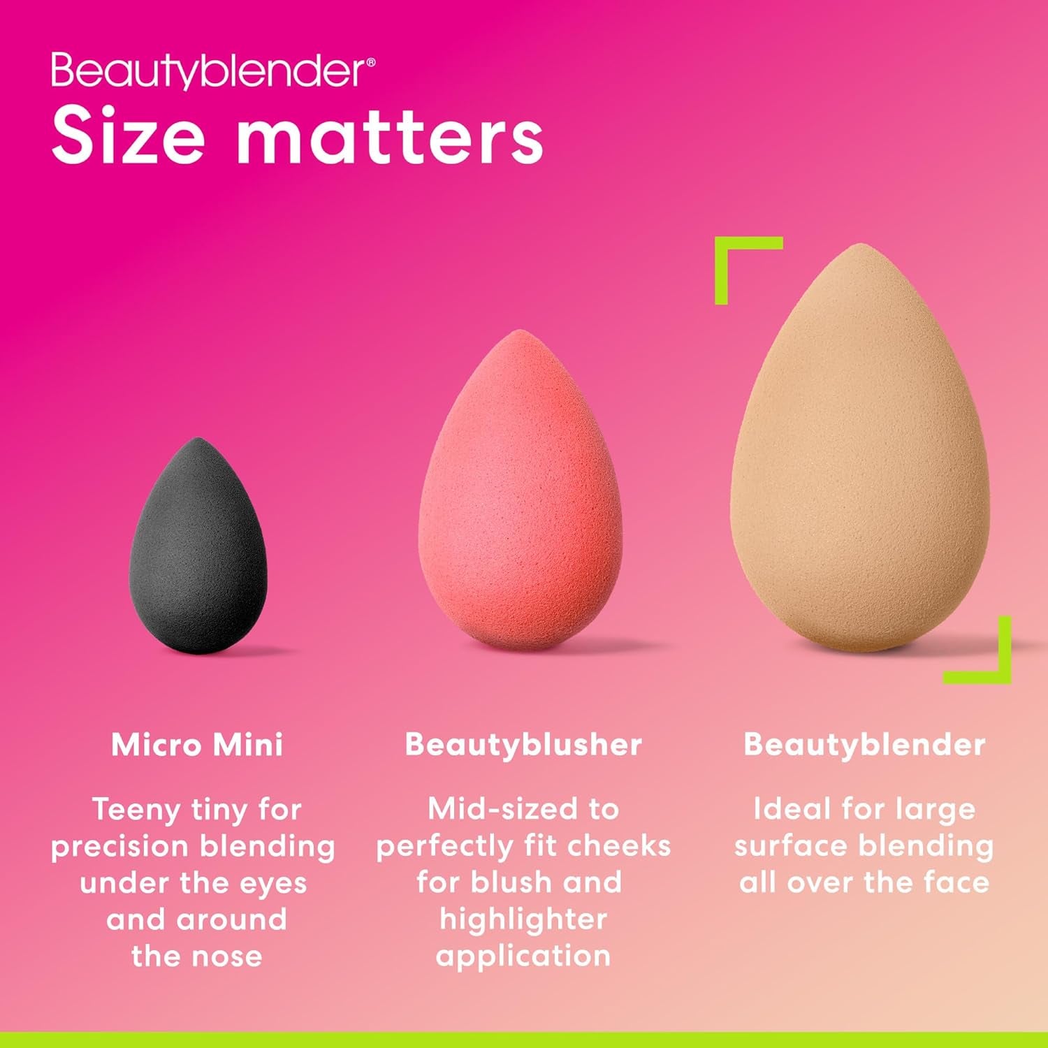 ® Nude Beauty Blender Makeup Sponge, Super-Soft Foam Easily Blends Foundations, Powders & Creams, Made in USA, Reusable, Washable, Streak Free Application