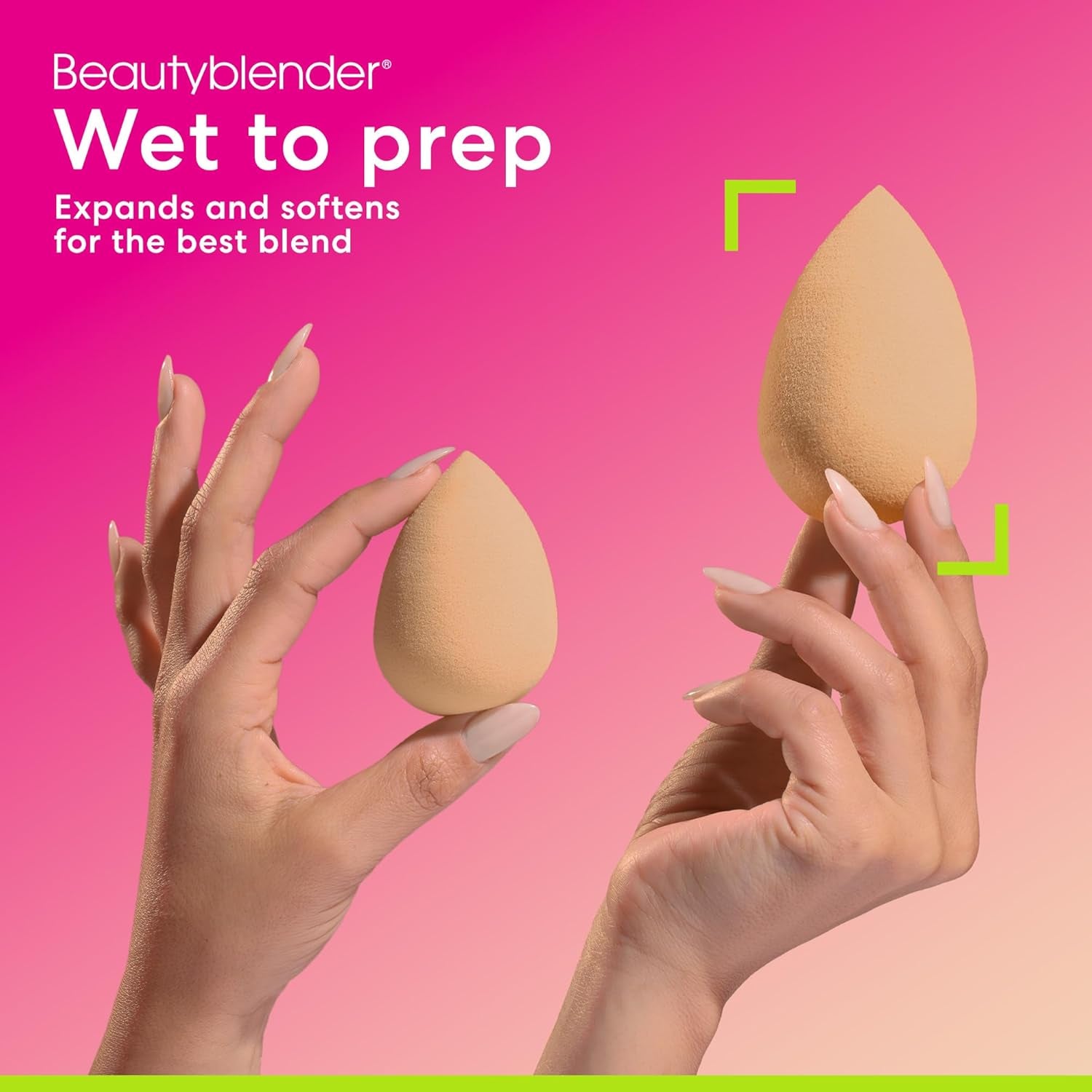 ® Nude Beauty Blender Makeup Sponge, Super-Soft Foam Easily Blends Foundations, Powders & Creams, Made in USA, Reusable, Washable, Streak Free Application