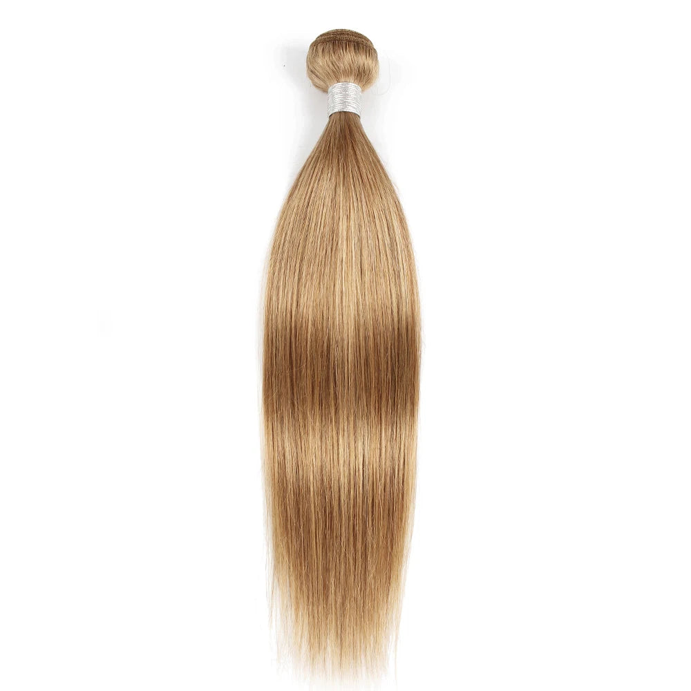 1/3 Pcs Human Hair Bundles Pre-Colored Remy Indian Hair Extension Bone Straight Black Dark Brown Blonde #2 #4 #8 #27 #30 #613