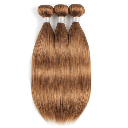 1/3 Pcs Human Hair Bundles Pre-Colored Remy Indian Hair Extension Bone Straight Black Dark Brown Blonde #2 #4 #8 #27 #30 #613