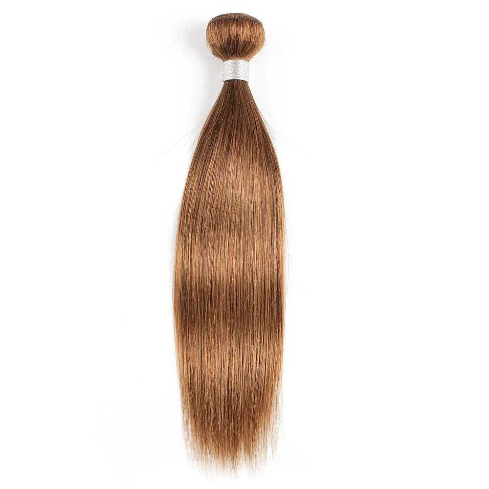 1/3 Pcs Human Hair Bundles Pre-Colored Remy Indian Hair Extension Bone Straight Black Dark Brown Blonde #2 #4 #8 #27 #30 #613